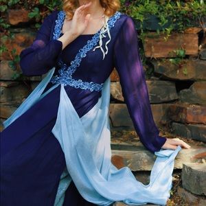 Custom elven renaissance princess dress (upcycled from a vintage April Cornell)